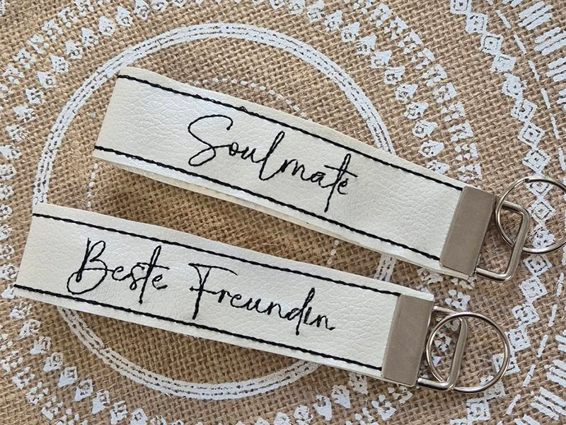 Schlüsselanhänger Band Beste Freundin - ITH-Stickdatei